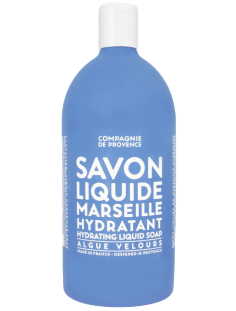 Compagnie De Provence Savon Liquide Marseille Hydratant Algue Velours Sapone Liquido Ricarica 1 L