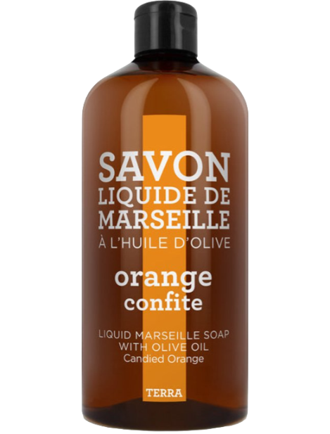 Compagnie De Provence Sapone Liquido Marsiglia Con Olio D'oliva Orange Confite 1L Ricarica