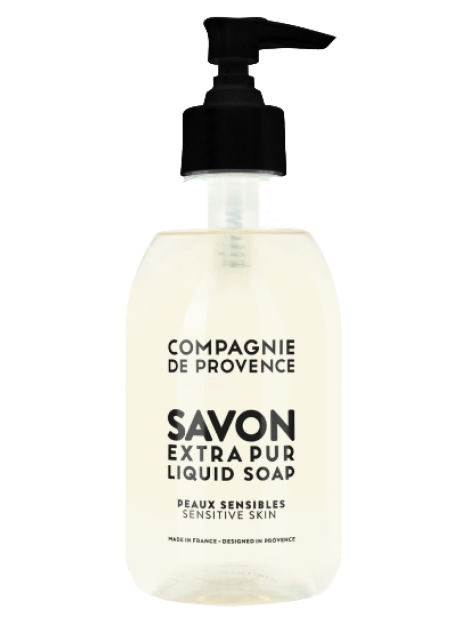 Compagnie De Provence Savon Extra Pur Liquid Soap Peaux Sensibles Sensitive Skin Sapone Liquido Pelle Sensibile 300 Ml