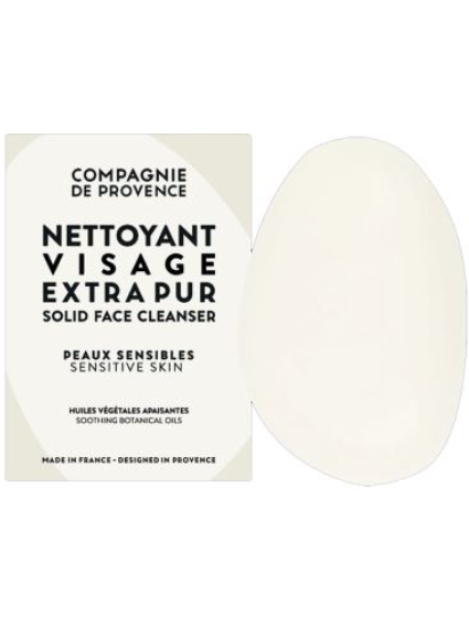 Compagnie De Provence Nettoyant Visage Extra Pur Solid Face Cleanser Peaux Sensibles Sensitive Skin Sapone Solido 85 Gr