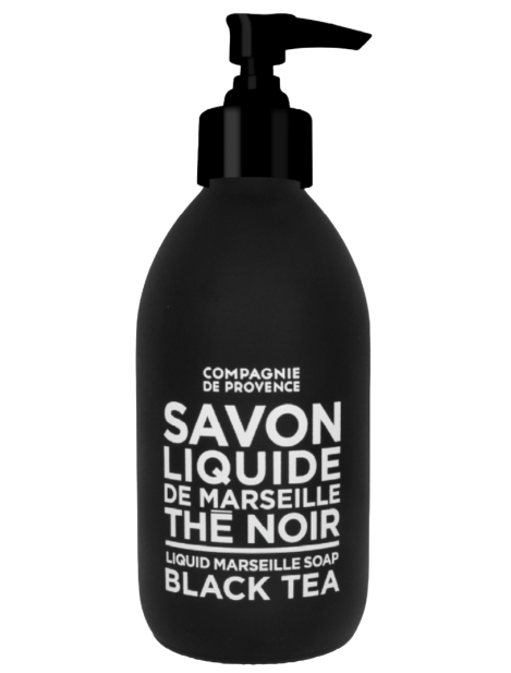 Compagnie De Provence Savon Liquide De Marseille The Noir Liquid Marseille Soap Black Tea Sapone Liquido 300 Ml