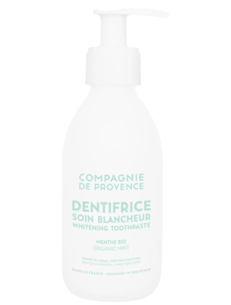 Compagnie De Provence Dentifrice Soin Blancheur Whitening Toothpaste Menthe Bio Organic Mint Dentifricio 180 Ml