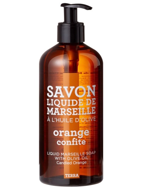 Compagnie De Provence Sapone Liquido Marsiglia Con Olio D'oliva Arancia Candita - 500 Ml