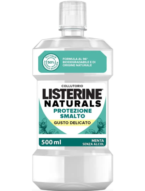 Listerine Naturals Collutorio Protezione Smalto Gusto Delicato - 500Ml