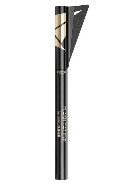 L'oréal Flash Cat Eye By Superliner Lunga Tenuta Waterproof - 01 Black