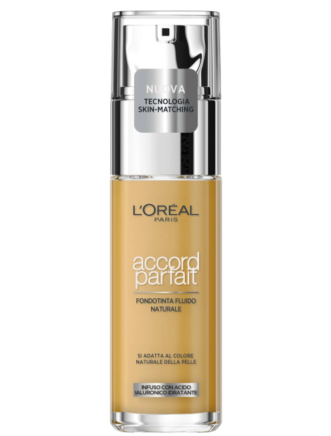 L'oréal Paris Accord Parfait Fondotinta Fluido Naturale Con Acido Ialuronico Idratante - 6.5N Desert