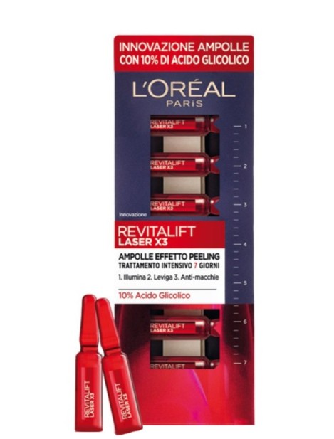 L'oréal Paris Revitalift Lase X3 Ampole Effetto Peeling - 7 X 1 Ml