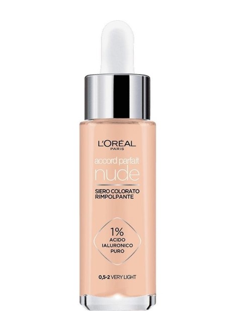 L'oréal Accord Parfait Nude Siero Colorato Rimpolpante - 0.5-2 Very Light