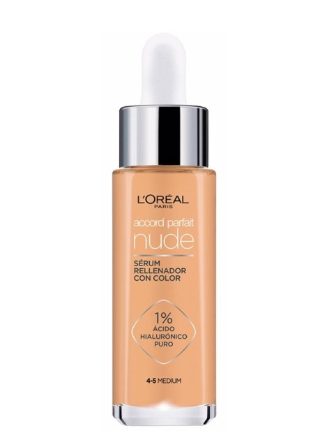 L'oréal Accord Parfait Nude Siero Colorato Rimpolpante - 4-5 Medium