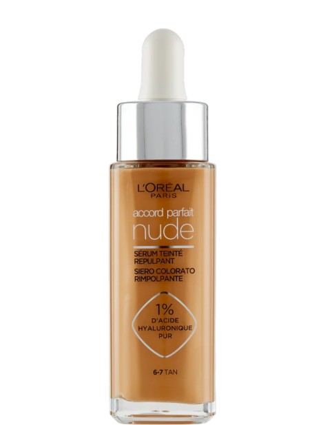 L'oréal Accord Parfait Nude Siero Colorato Rimpolpante - 6-7 Tan