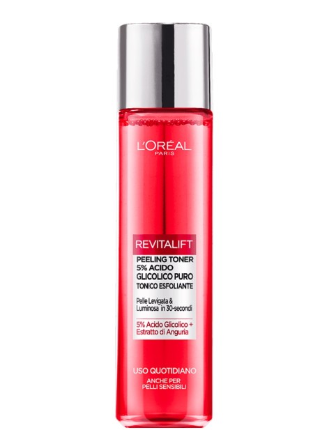 L'oréal Revitalift Peeling Toner Pelli Sensibili - 180 Ml