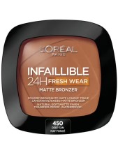 L'oréal Infaillible 24h Fresh Wear Matte Bronzer - 450 Deep Tan
