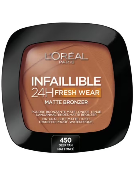 L'oréal Infaillible 24H Fresh Wear Matte Bronzer - 450 Deep Tan