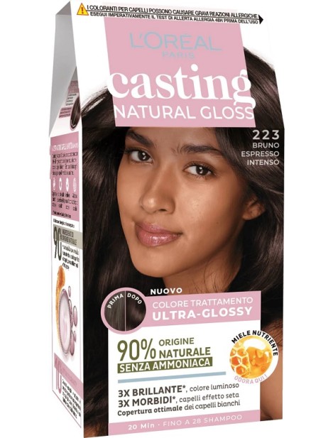 L'oréal Paris Casting Natural Gloss Colore Trattamento Ultra-Glossy - 223 Bruno Espresso Intenso