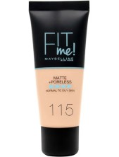 Maybelline Fit Me! Matte + Poreless Fondotinta - 115 Ivory