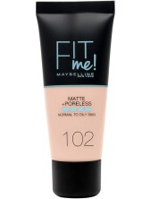 Maybelline Fit Me! Matte + Poreless Fondotinta - 102 Fair Ivory