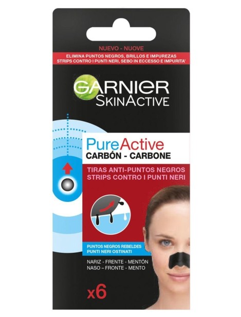 Garnier Skin Active Pure Active Carbone Strips Contro I Punti Neri