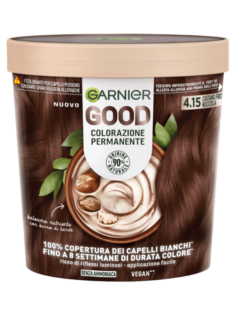 Garnier Good Colorazione Permanente Capelli - 4.15 Castano Freddo Nocciola