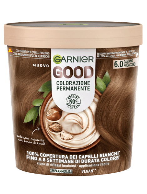 Garnier Good Colorazione Permanente Capelli - 6.0 Castano Mocaccino