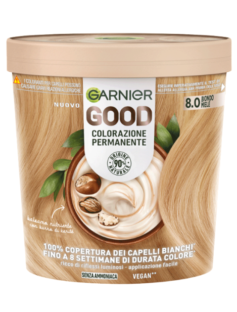 Garnier Good Colorazione Permanente Capelli - 8.0 Biondo Miele