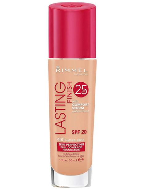 Rimmel Lasting Finish 25H Skin Perfecting Full Coverage Foundation - 400 Natural Beige