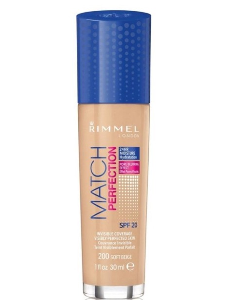 Rimmel Match Perfection Spf20 Fondotinta - 200 Soft Beige