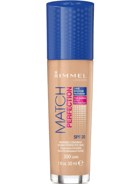 Rimmel Match Perfection Spf20 Fondotinta Effetto Sfocatura Dei Pori - 300 Sand