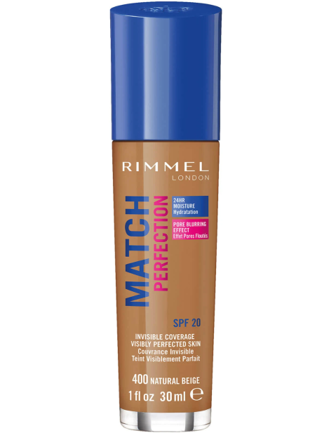 Rimmel Match Perfection Spf20 Fondotinta Effetto Sfocatura Dei Pori - 400 Natural Beige