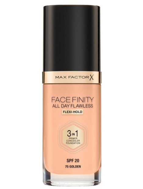 Max Factor Facefinity All Day Flawless 3 In 1 Fondotinta 30 Ml - 075 Golden