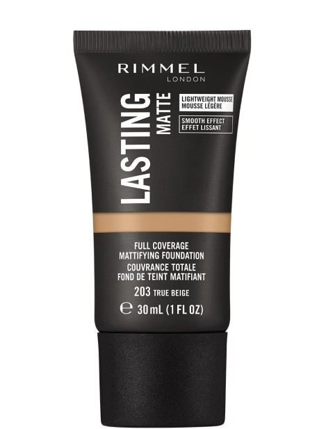 Rimmel Lasting Matte Full Coverage Mattifying Foundation - 203 True Beige