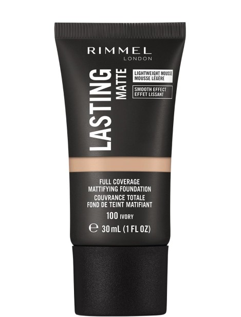 Rimmel Lasting Matte Full Coverage Mattifying Foundation - 100 Ivory