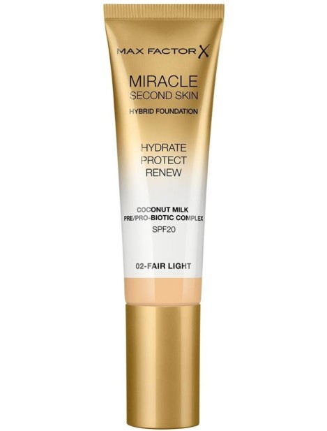 Max Factor Miracle Second Skin Fondotinta Ibrida - 02 Fair Light