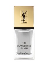 Yves Saint Laurent La Laque Couture Smalto - 106 Clandestine Silver