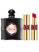 Yves Saint Laurent Black Opium Eau De Parfum 50 Ml + Rouge Volupté Shine  83 Cofanetto