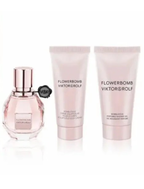 Viktor & Rolf Flowerbomb Eau De Parfum 30 Ml + Shower Gel 50 Ml + Body Lotion 40 Ml Cofanetto