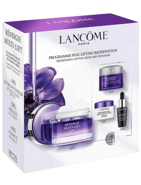 Lancôme Cofanetto Rénergie Multi-Lift Crème 50 Ml + Advanced Génifique Siero 10 Ml + Rénergie Multi-Lift Ultra Crema Occhi 5 Ml + Rénergie Multi-Lift Crema Notte 15 Ml