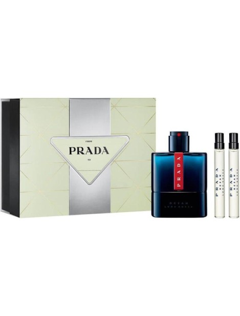 Prada Cofanetto Luna Rossa Ocean Eau De Toilette 100 Ml + Due Eau De Toilette Da 10 Ml