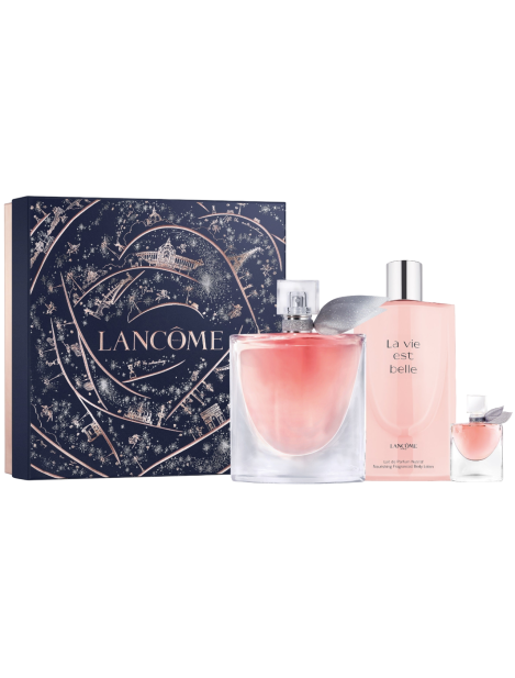 Lancôme Cofanetto La Vie Est Belle Eau De Parfum Donna 100 Ml + Latte Corpo 200 Ml + Eau De Parfum Miniatura 4 Ml