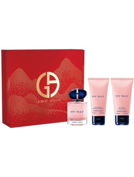 Giorgio Armani Cofanetto My Way Eau De Parfum Donna 50 Ml + Gel Doccia 50 Ml + Lozione Corpo 50 Ml