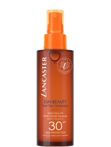 Lancaster Sun Beauty Fast Tan Optimizer Satin Dry Oil Water Resistant Spf30 - 150 Ml