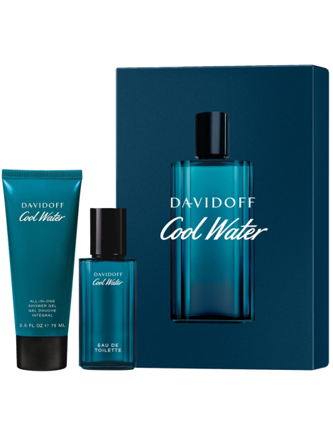 Davidoff Cofanetto Cool Water Uomo - Eau De Toilette 40Ml + Gel Doccia 75Ml