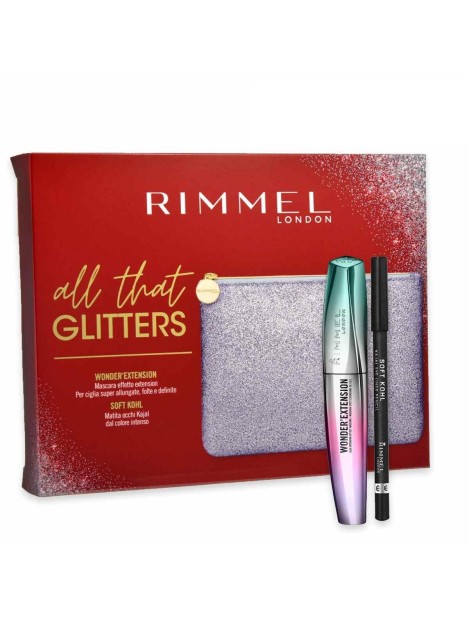 Rimmel All That Glitters Wonder'extension Mascara + Matita Occhi Cofanetto