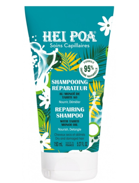 Hei Poa Shampoo Riparatore Con Olio Di Monoi Di Tahiti Per Capelli Secchi E Danneggiati - 150 Ml