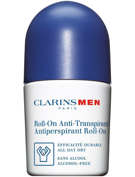 Clarins Men Antiperspirant Roll-On – Deodorante Roll-On Antitraspirante 50 Ml