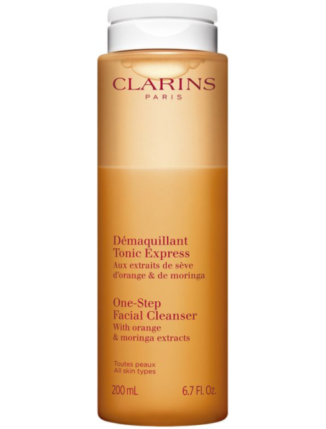 Clarins One-Step Facial Cleanser – Tonico Express Struccante Con Estratto Di Arancia Tutti I Tipi Di Pelle 200 Ml