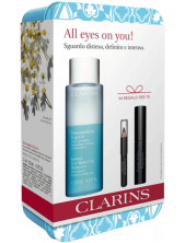 Clarins Cofanetto All Eyes On You! – Struccante Occhi 125 Ml + Mini Crayon Khol + Mini Wonder Perfect Mascara 4d Waterproof