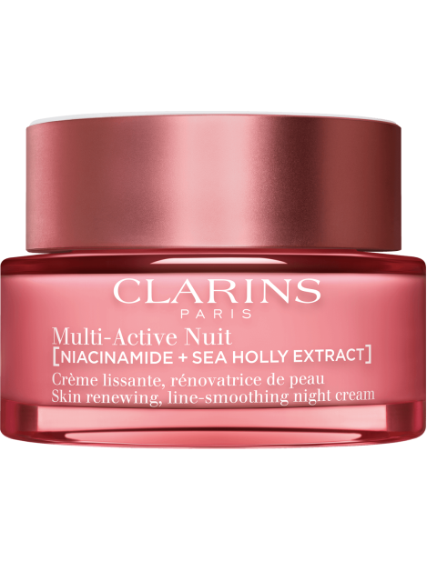 Clarins Multi-Active Nuit [Niacinamide + Sea Holly Extract]– Crema Notte Per Pelle Secca 50 Ml