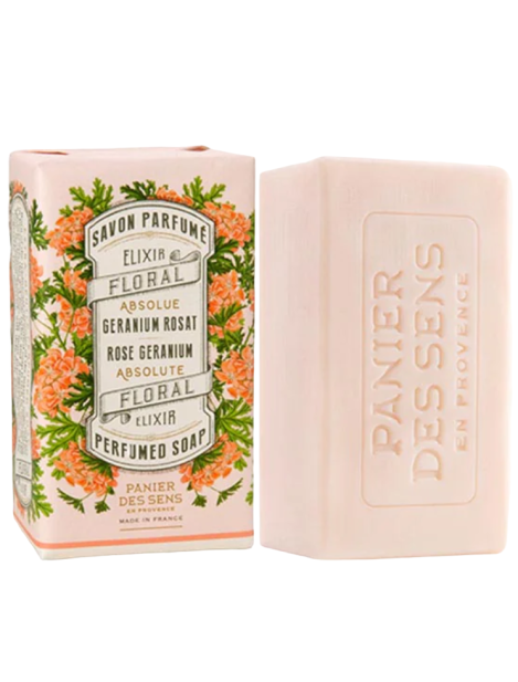 Panier Des Sens Elisir Floreale Assoluto Di Geranio Rosa Sapone Vegetale - 150 G