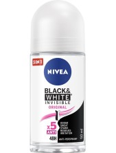 Nivea Black & White Deodorante Invisible Original Roll On 50 Ml