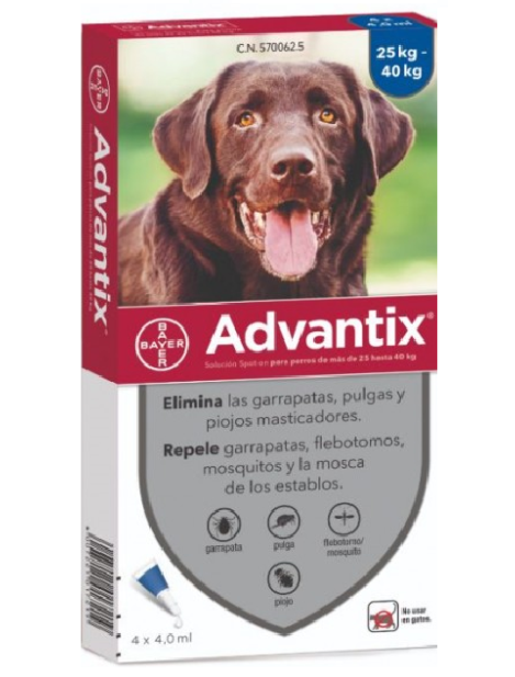 Advantix Spot On Cani Oltre 25 Kg Fino A 40 Kg 4 Pipette Monodose